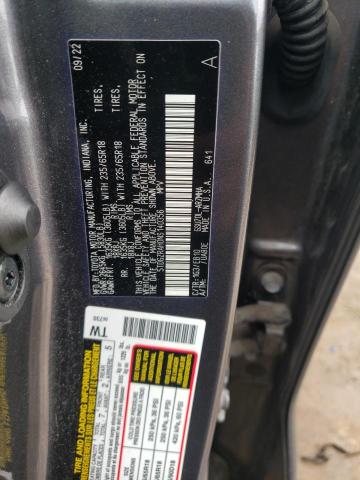 5TDGZRAH0NS140356 - 2022 TOYOTA HIGHLANDER XLE CHARCOAL photo 12