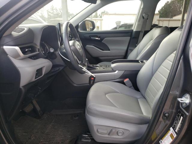 5TDGZRAH0NS140356 - 2022 TOYOTA HIGHLANDER XLE CHARCOAL photo 7