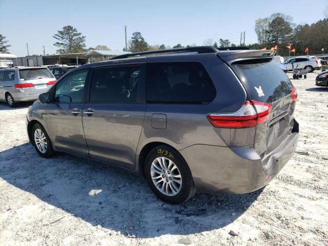 5TDYK3DC6FS655630 - 2015 TOYOTA SIENNA XLE GRAY photo 2