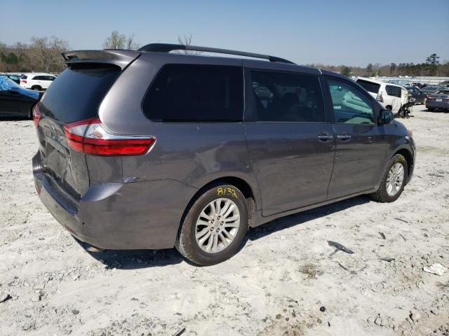 5TDYK3DC6FS655630 - 2015 TOYOTA SIENNA XLE GRAY photo 3