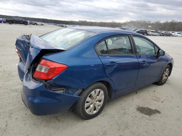 19XFB2F57CE031731 - 2012 HONDA CIVIC LX BLUE photo 3