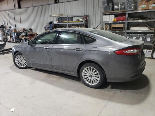 3FA6P0LUXER387450 - 2014 FORD FUSION SE HYBRID GRAY photo 2