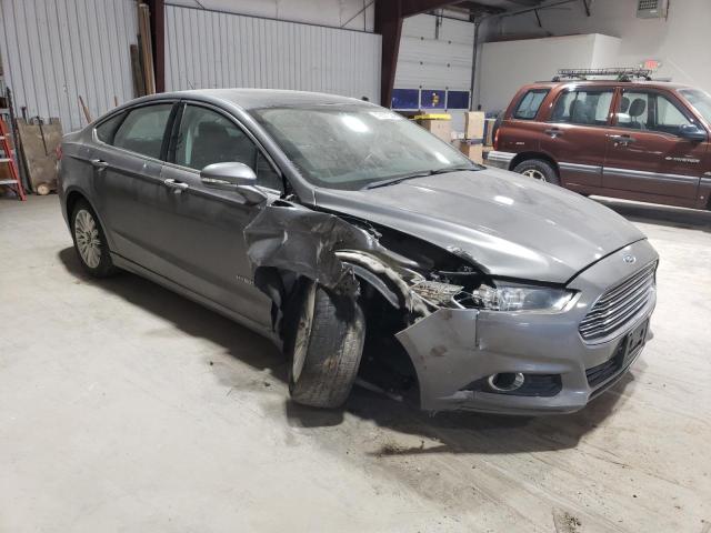 3FA6P0LUXER387450 - 2014 FORD FUSION SE HYBRID GRAY photo 4