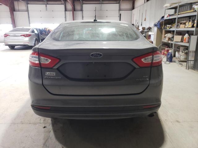 3FA6P0LUXER387450 - 2014 FORD FUSION SE HYBRID GRAY photo 6