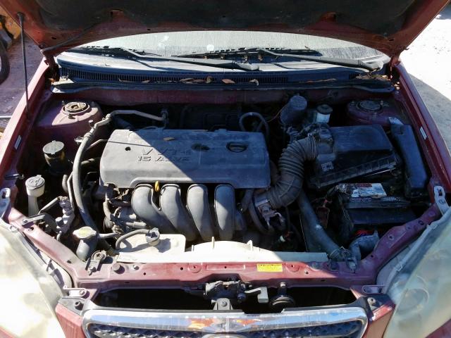 1NXBR32E95Z503367 - 2005 TOYOTA COROLLA CE RED photo 7