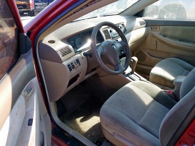 1NXBR32E95Z503367 - 2005 TOYOTA COROLLA CE RED photo 9