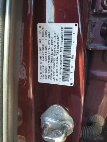 1HGCP3F72BA002359 - 2011 HONDA ACCORD EX RED photo 12