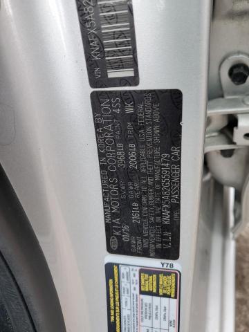 KNAFX5A82G5591479 - 2016 KIA FORTE EX SILVER photo 12