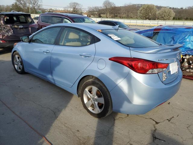 KMHDH4AEXDU520017 - 2013 HYUNDAI ELANTRA GLS BLUE photo 2