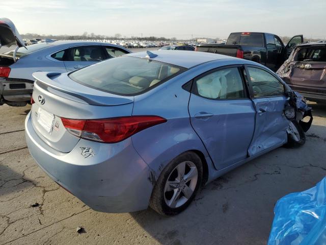 KMHDH4AEXDU520017 - 2013 HYUNDAI ELANTRA GLS BLUE photo 3