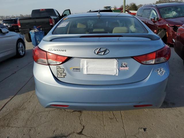 KMHDH4AEXDU520017 - 2013 HYUNDAI ELANTRA GLS BLUE photo 6