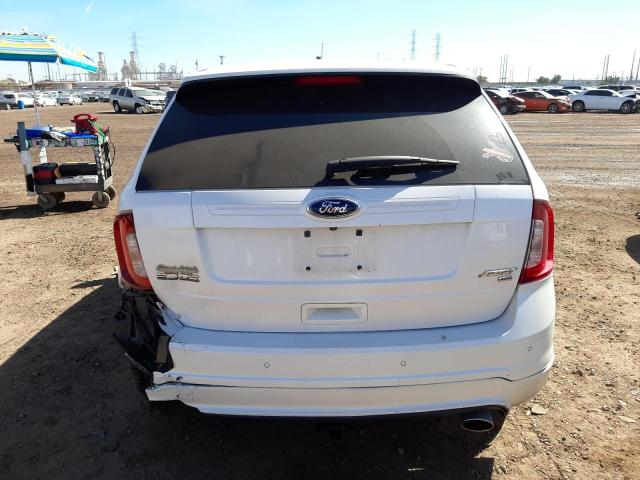 2FMDK4AK5DBC78265 - 2013 FORD EDGE SPORT WHITE photo 6