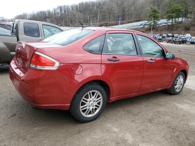 1FAHP35N19W233390 - 2009 FORD FOCUS SE RED photo 3