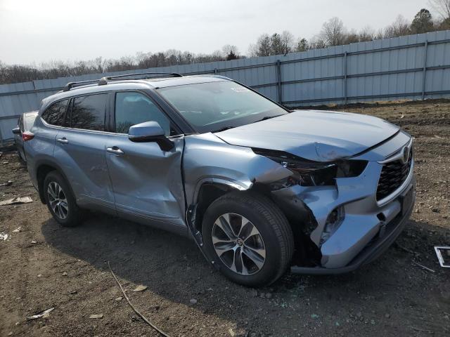 5TDGZRBH3LS033815 - 2020 TOYOTA HIGHLANDER XLE BLUE photo 4