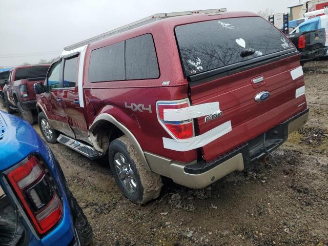 1FTFW1EF4DKE03372 - 2013 FORD F150 SUPERCREW BURGUNDY photo 2