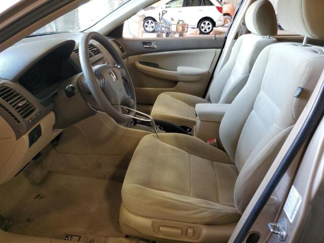 1HGCM66345A070982 - 2005 HONDA ACCORD LX BEIGE photo 7