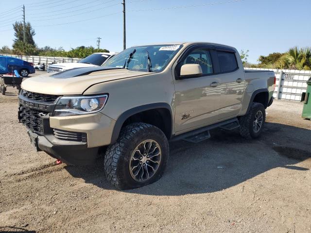 1GCGTEEN1M1175087 - 2021 CHEVROLET COLORADO ZR2 BEIGE photo 1
