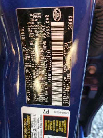 4T1BF1FK8GU534044 - 2016 TOYOTA CAMRY LE BLUE photo 12