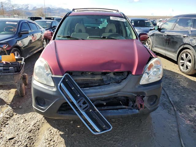 SHSRD78805U319480 - 2005 HONDA CR-V EX BURGUNDY photo 5