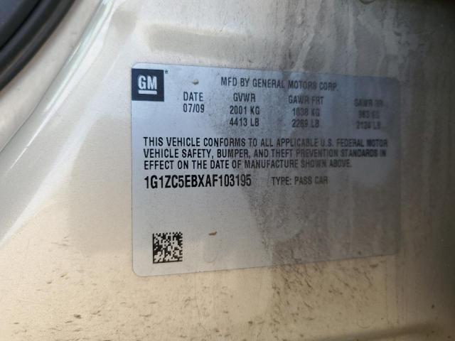 1G1ZC5EBXAF103195 - 2010 CHEVROLET MALIBU 1LT 棕色 照片 10