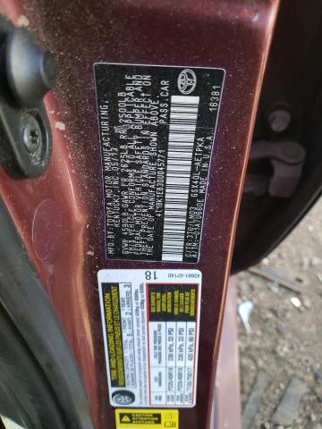 4T1BK1EB3DU045771 - 2013 TOYOTA AVALON BASE BURGUNDY photo 12