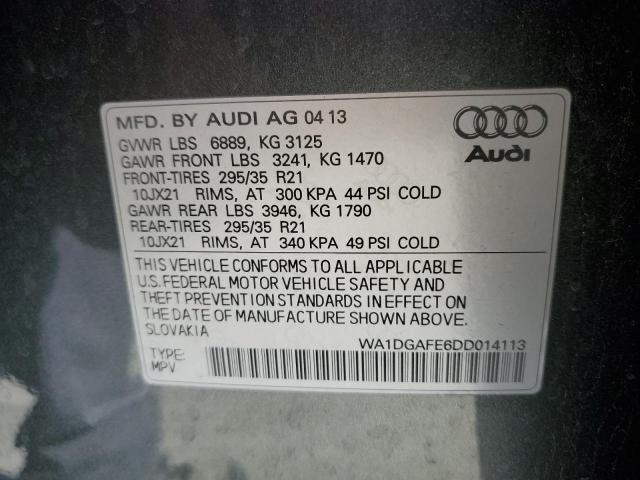 WA1DGAFE6DD014113 - 2013 AUDI Q7 PRESTIGE GRAY photo 13