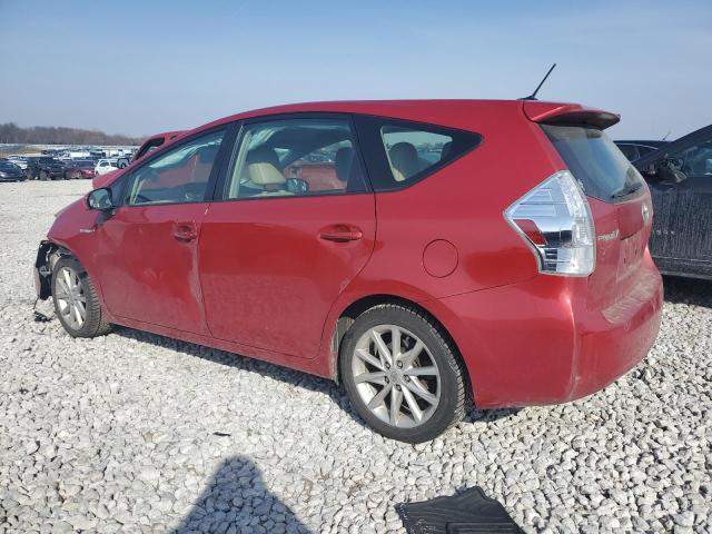 JTDZN3EU3D3216502 - 2013 TOYOTA PRIUS V RED photo 2