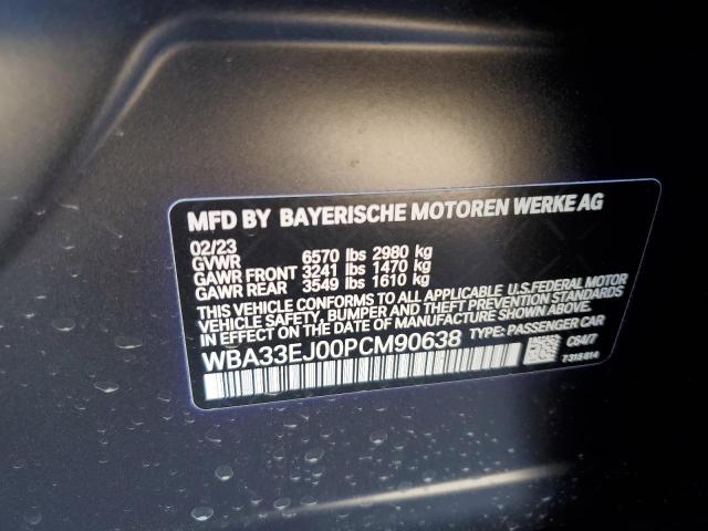 WBA33EJ00PCM90638 - 2023 BMW 760 XI BLACK photo 12