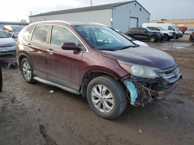 2HKRM4H98DH114861 - 2013 HONDA CR-V TOURING BURGUNDY photo 4