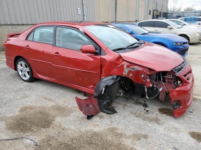 5YFBU4EE4DP183519 - 2013 TOYOTA COROLLA BASE RED photo 4