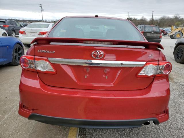 5YFBU4EE4DP183519 - 2013 TOYOTA COROLLA BASE RED photo 6