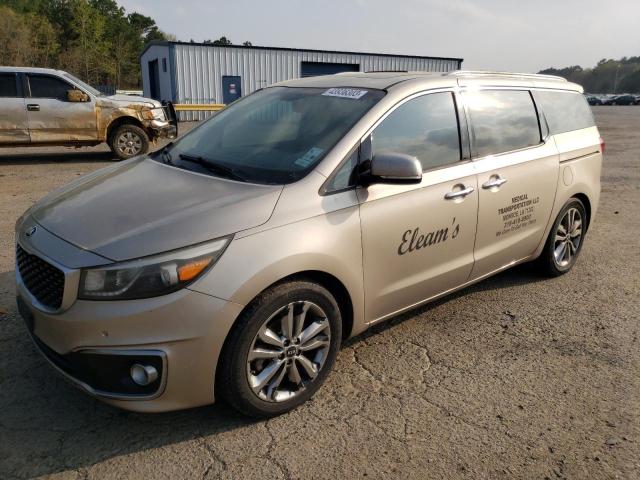 KNDME5C16F6034535 - 2015 KIA SEDONA SXL BEIGE photo 1