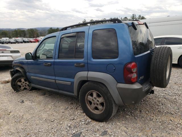 1J4GK48K56W127476 - 2006 JEEP LIBERTY SPORT BLUE photo 2