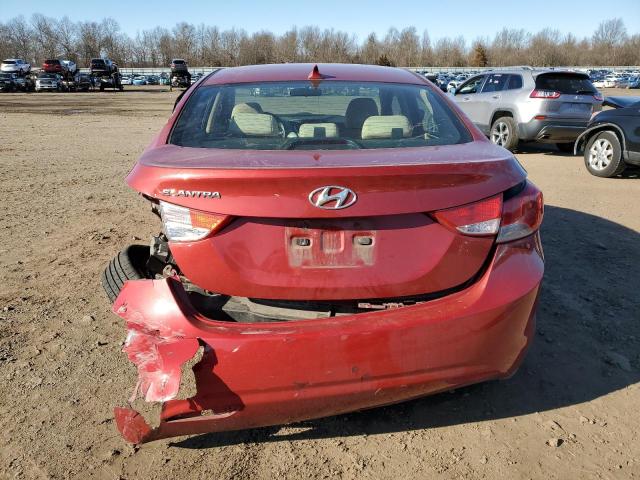 KMHDH4AE9CU436074 - 2012 HYUNDAI ELANTRA GLS MAROON photo 6