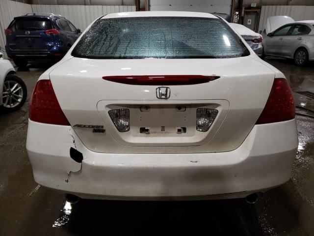 1HGCM66487A093421 - 2007 HONDA ACCORD SE WHITE photo 6