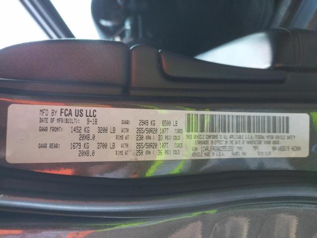 1C4RJFAG6KC551232 - 2019 JEEP GRAND CHER LAREDO Grafito foto 12