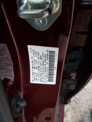 1HGCR2F81HA016534 - 2017 HONDA ACCORD EXL BURGUNDY photo 12