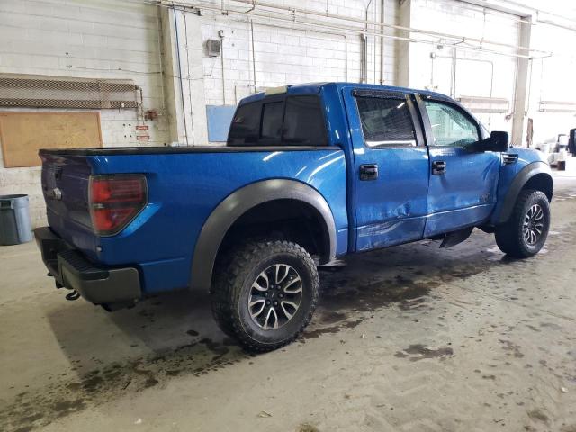 1FTFW1R69CFC91489 - 2012 FORD F150 SVT RAPTOR BLUE photo 3