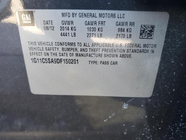 1G11C5SA9DF150201 - 2013 CHEVROLET MALIBU 1LT GRAY photo 12