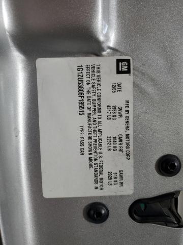 1G1ZU53806F185515 - 2006 CHEVROLET MALIBU LTZ ვერცხლისფერი ფოტო 12