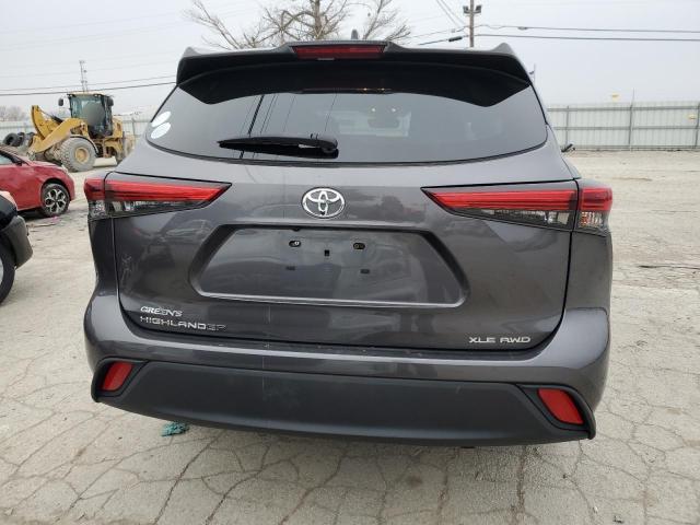 5TDGZRBH4MS532124 - 2021 TOYOTA HIGHLANDER XLE GRAY photo 6