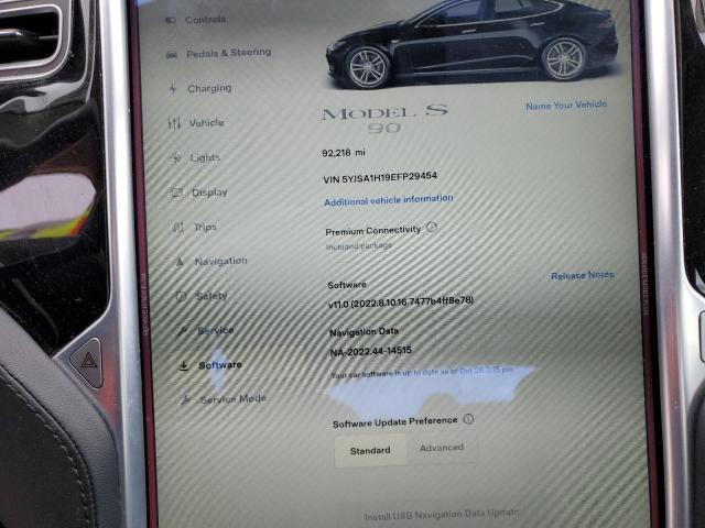 5YJSA1H19EFP29454 - 2014 TESLA MODEL S Qara foto 9