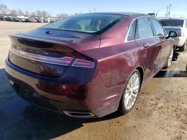 3LN6L2GK0DR825526 - 2013 LINCOLN MKZ MAROON photo 3