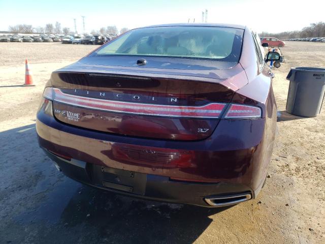 3LN6L2GK0DR825526 - 2013 LINCOLN MKZ MAROON photo 6