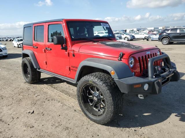 1C4BJWDG3HL621825 - 2017 JEEP WRANGLER U SPORT RED photo 4