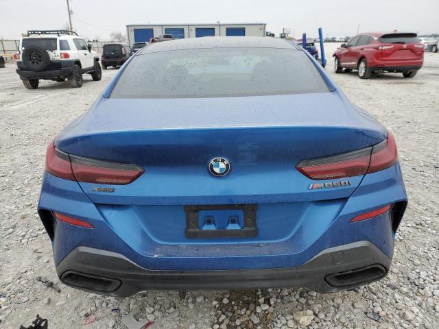 WBAGV8C00LCD53156 - 2020 BMW M850XI BLUE photo 6