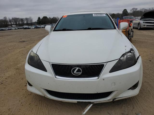 JTHBK262675049321 - 2007 LEXUS IS 250 WHITE photo 5