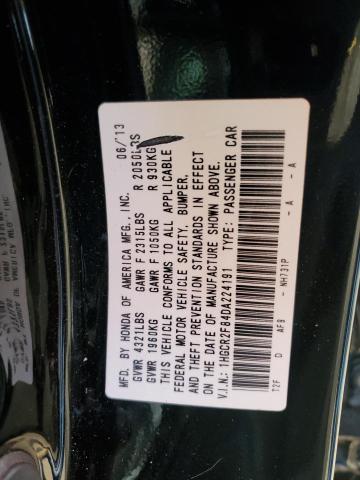 1HGCR2F84DA224191 - 2013 HONDA ACCORD EXL BLACK photo 12