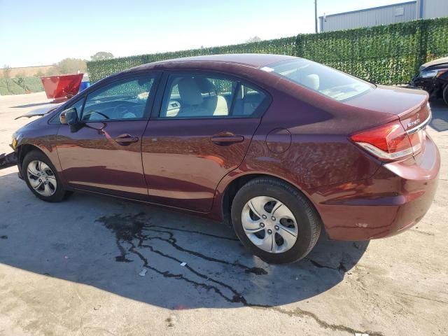 19XFB2F56EE075643 - 2014 HONDA CIVIC LX BURGUNDY photo 2