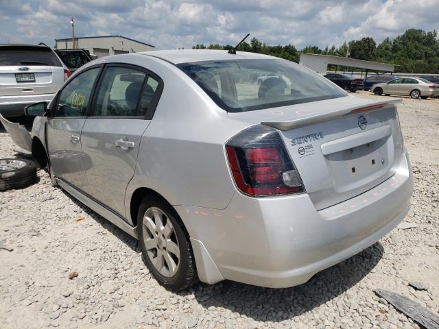 3N1AB6APXCL770603 - 2012 NISSAN SENTRA 2.0 SILVER photo 3